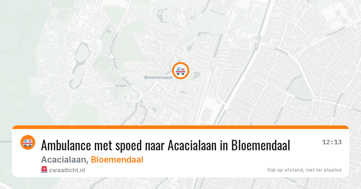 Ambulance met spoed naar Acacialaan in Bloemendaal — 9 jul 2026
