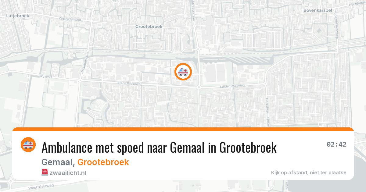 Ambulance met spoed naar Gemaal in Grootebroek — 24 jan 2026