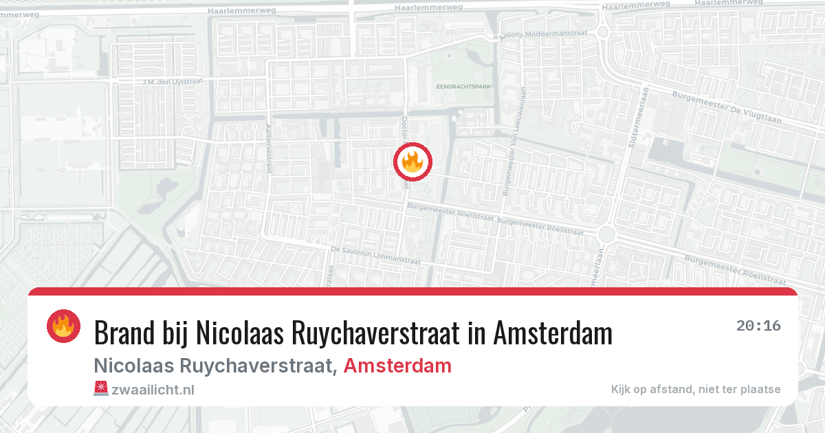 Brand bij Nicolaas Ruychaverstraat in Amsterdam — 12 mei 2026