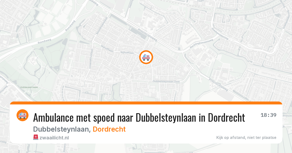 Ambulance met spoed naar Dubbelsteynlaan in Dordrecht — 22 mei 2026
