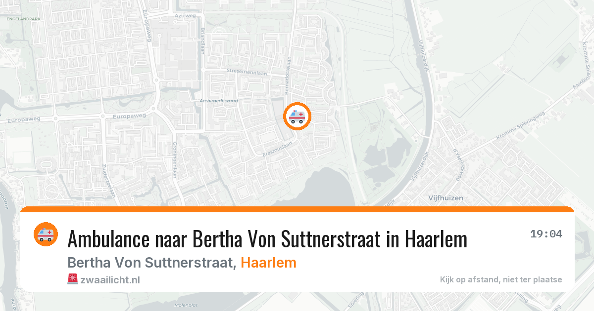 Ambulance naar Bertha Von Suttnerstraat in Haarlem — 21 apr 2026