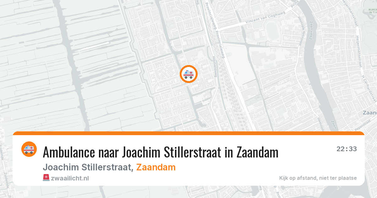 Ambulance naar Joachim Stillerstraat in Zaandam — 10 jul 2026