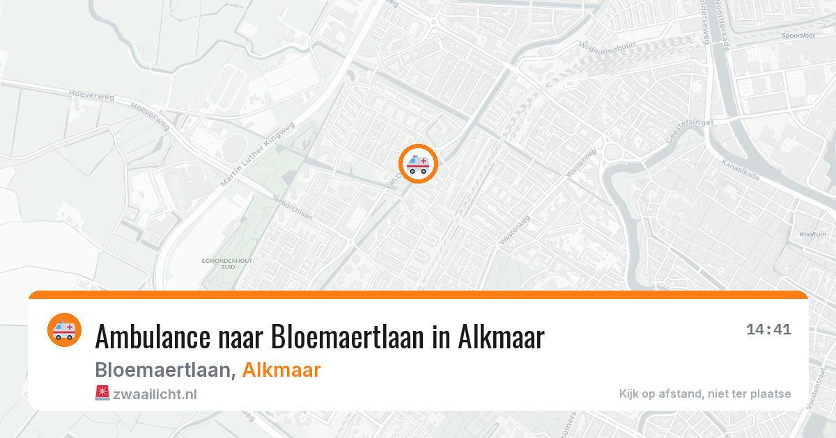 Ambulance naar Bloemaertlaan in Alkmaar — 14 aug 2026