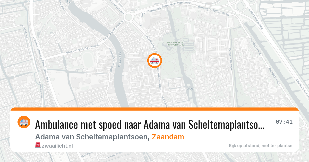 Ambulance met spoed naar Adama van Scheltemaplantsoen in Zaandam — 22 jan 2026
