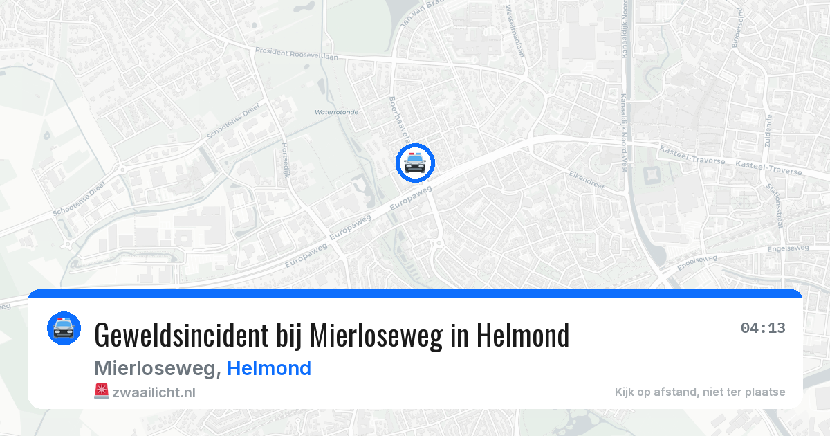 Geweldsincident bij Mierloseweg in Helmond — 11 jun 2026