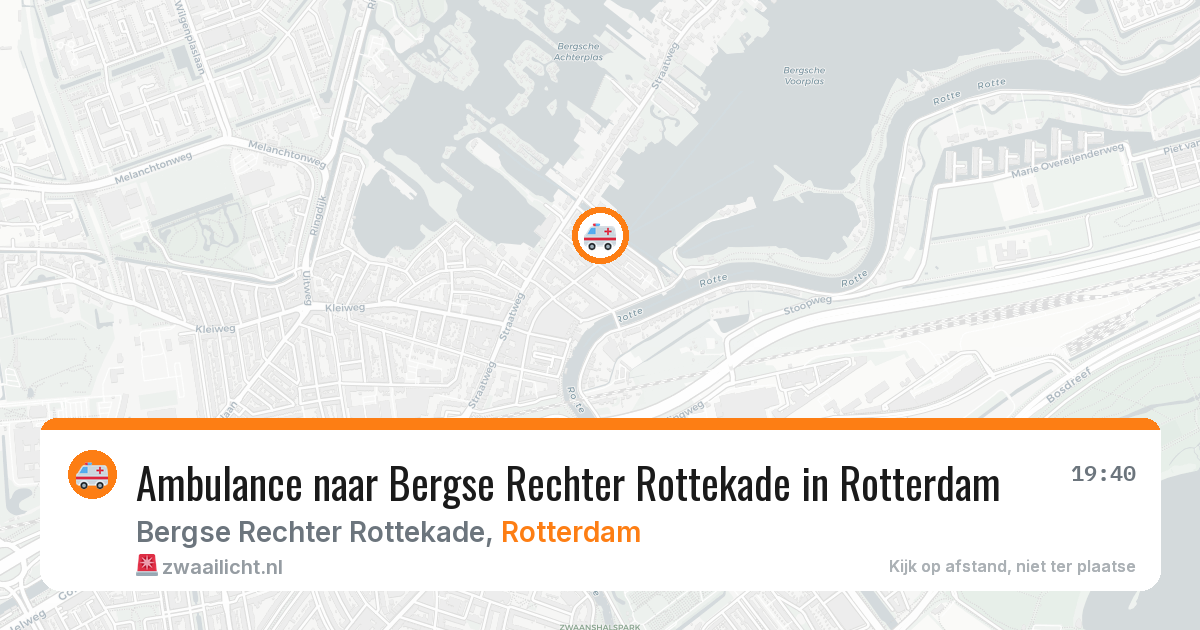 Ambulance naar Bergse Rechter Rottekade in Rotterdam — 12 aug 2026