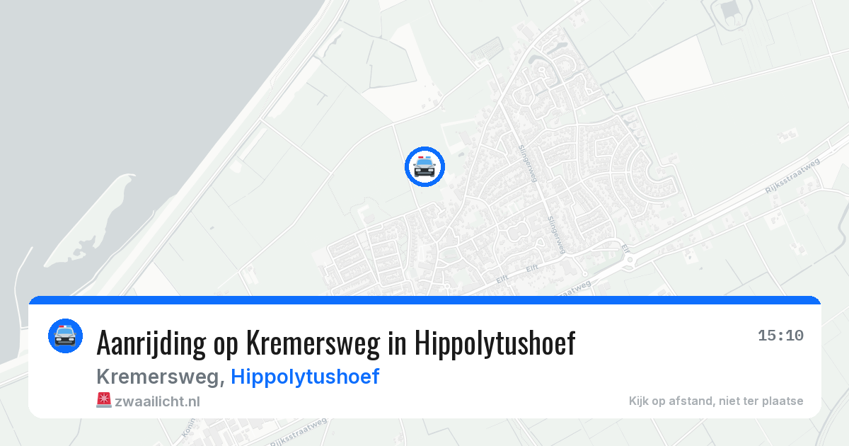 Aanrijding op Kremersweg in Hippolytushoef — 21 apr 2026