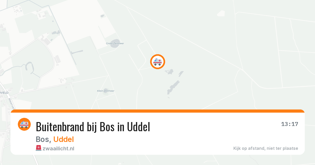 Buitenbrand bij Bos in Uddel — 12 aug 2026
