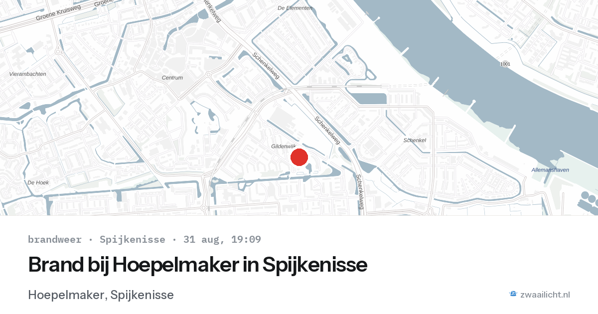 Brand bij Hoepelmaker in Spijkenisse — 31 aug 2026