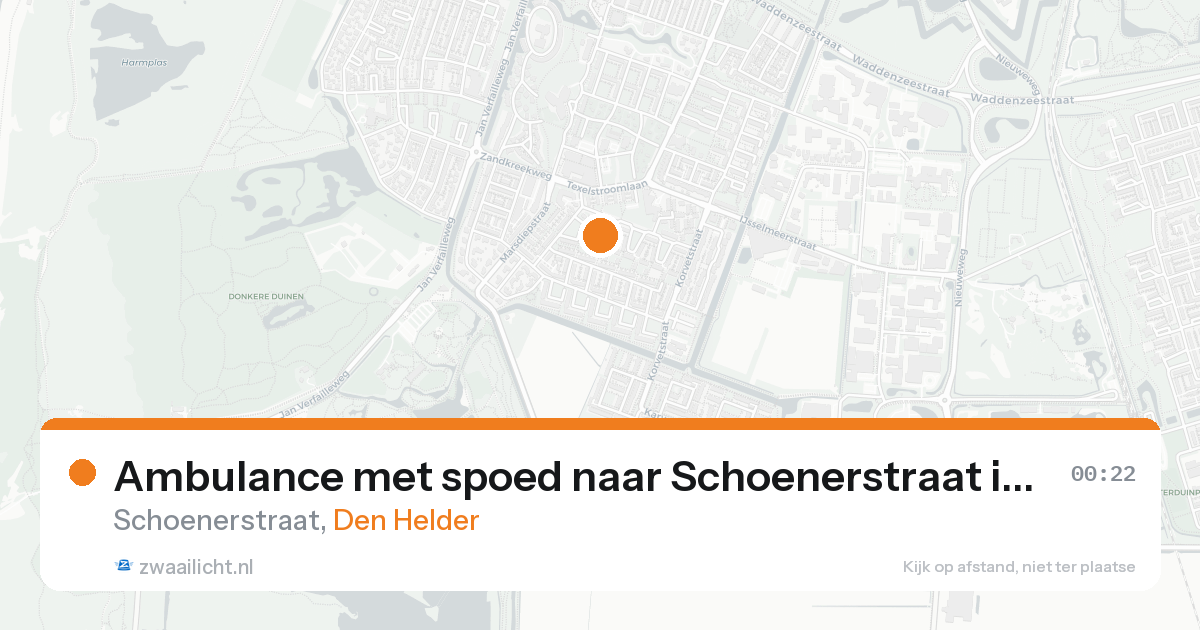 Ambulance met spoed naar Schoenerstraat in Den Helder — 30 jan 2026