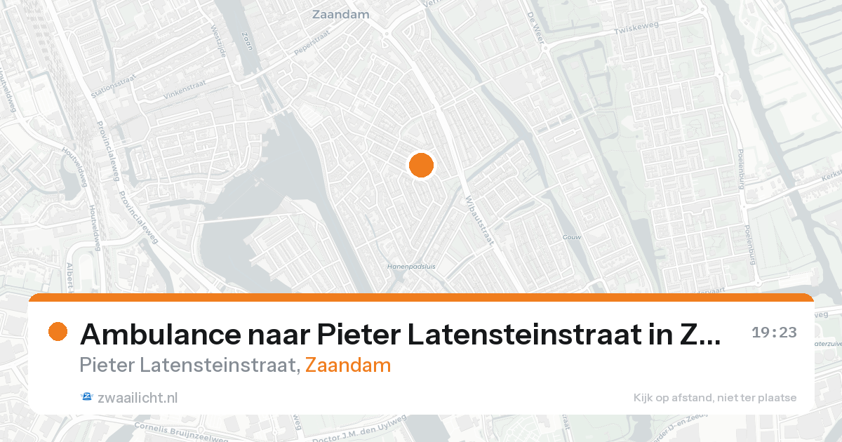 Ambulance naar Pieter Latensteinstraat in Zaandam — 23 mei 2026