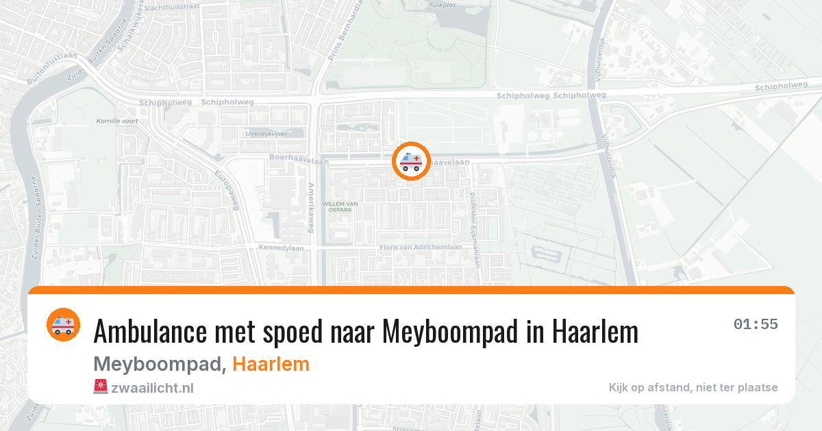 Ambulance met spoed naar Meyboompad in Haarlem — 19 mrt 2026