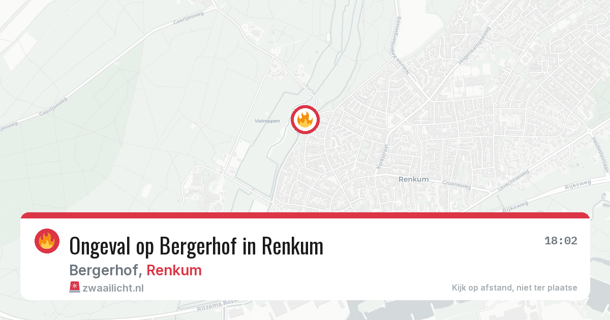 Ongeval op Bergerhof in Renkum — 8 aug 2026