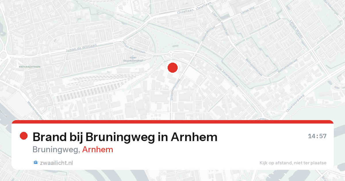 Brand bij Bruningweg in Arnhem — 22 aug 2026