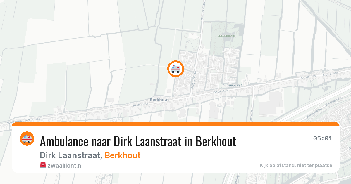 Ambulance naar Dirk Laanstraat in Berkhout — 3 jun 2026