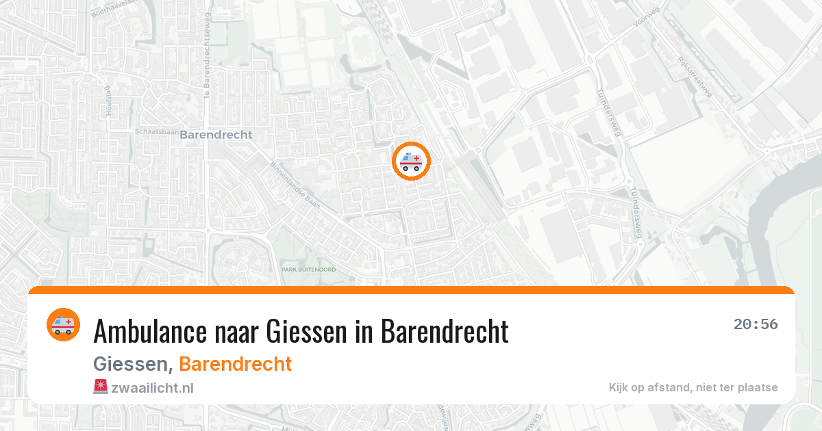 Ambulance naar Giessen in Barendrecht — 10 aug 2026