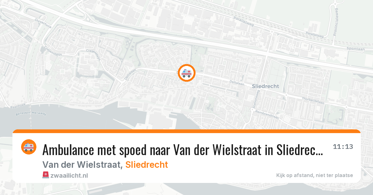 Ambulance met spoed naar Van der Wielstraat in Sliedrecht — 3 feb 2026