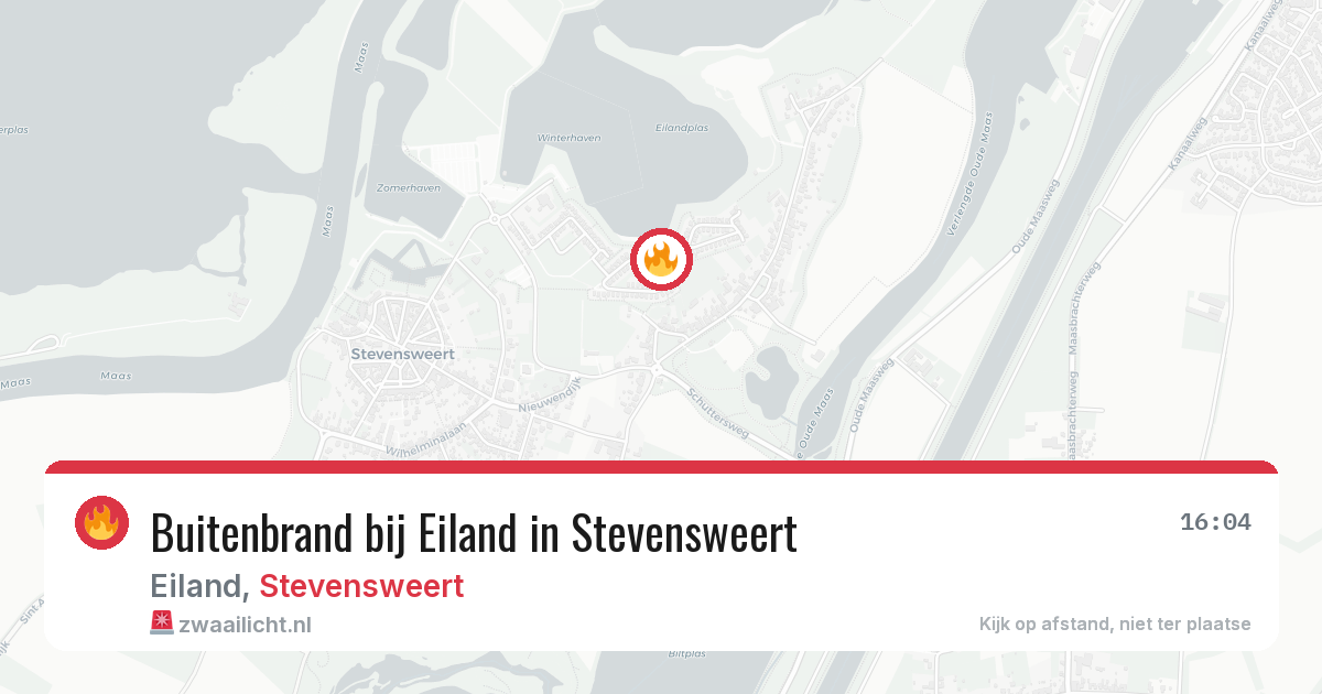Buitenbrand bij Eiland in Stevensweert — 27 jun 2026