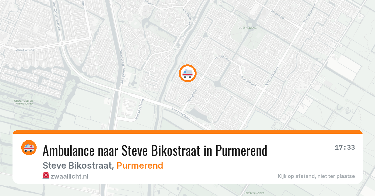 Ambulance naar Steve Bikostraat in Purmerend — 26 mei 2026