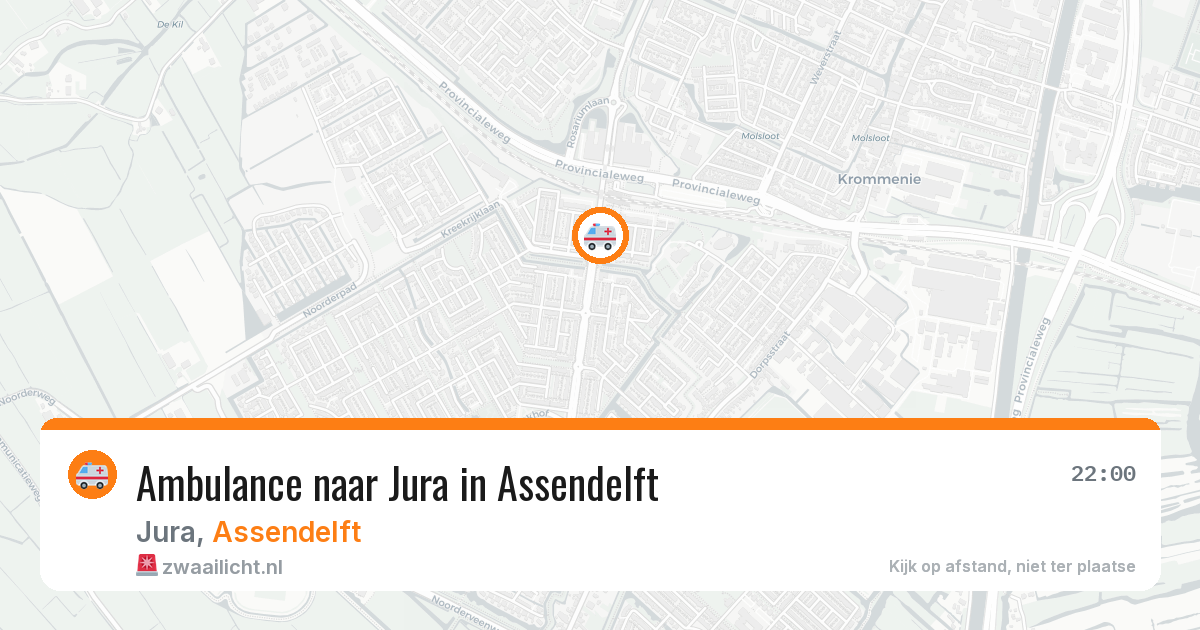 Ambulance naar Jura in Assendelft — 25 apr 2026