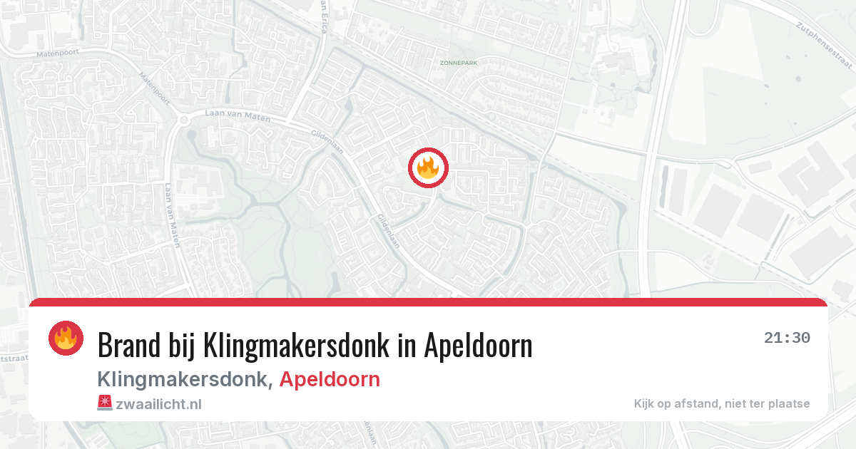 Brand bij Klingmakersdonk in Apeldoorn — 23 mei 2026
