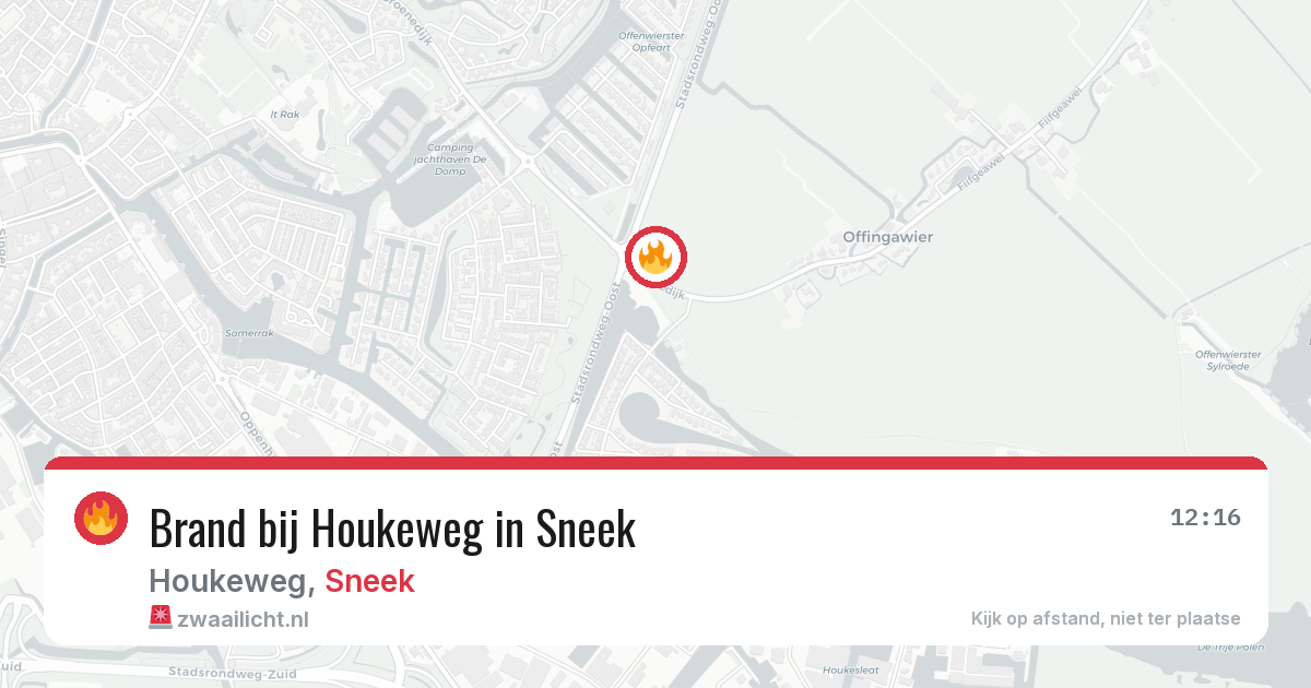 Brand bij Houkeweg in Sneek — 28 mrt 2026