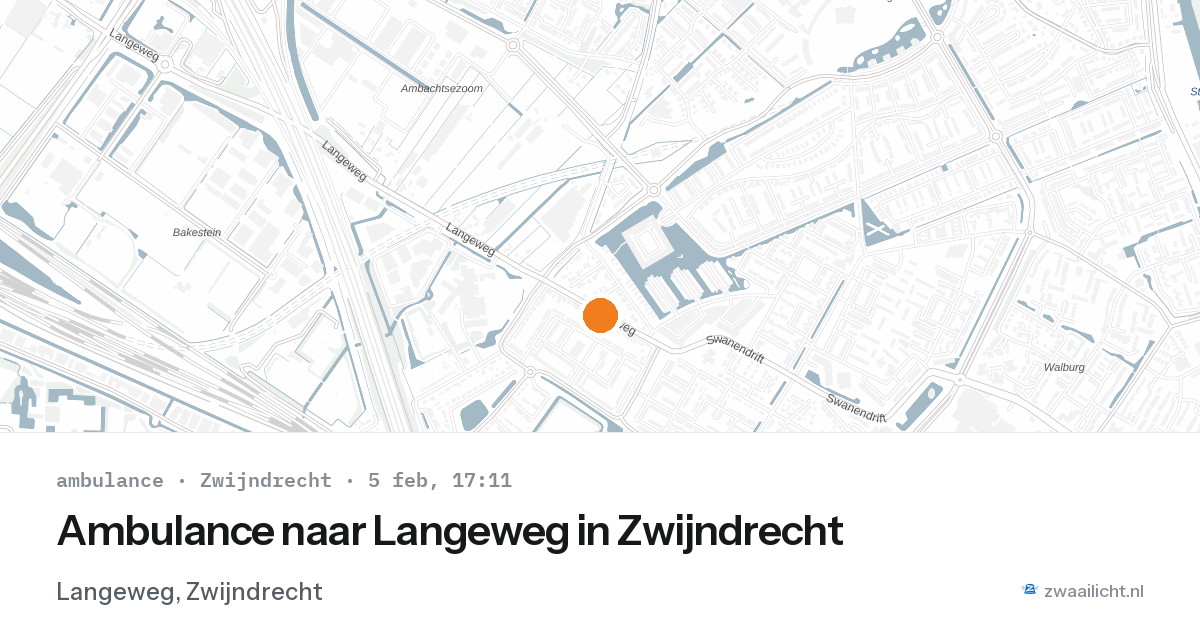 Ambulance naar Langeweg in Zwijndrecht — 5 feb 2026