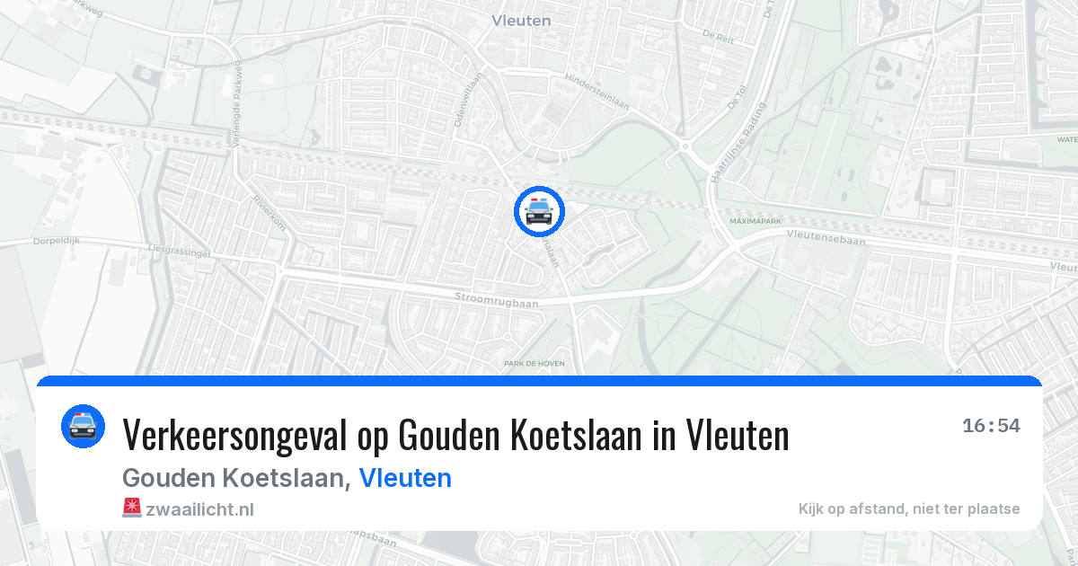 Verkeersongeval op Gouden Koetslaan in Vleuten — 23 jan 2026