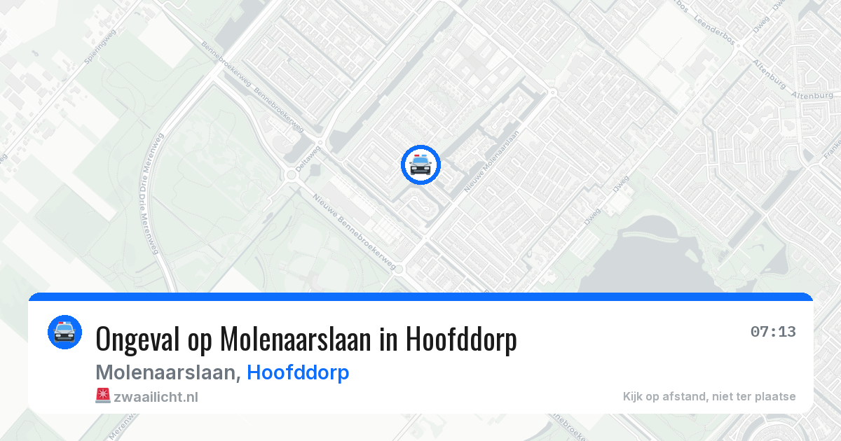 Ongeval op Molenaarslaan in Hoofddorp — 25 mei 2026