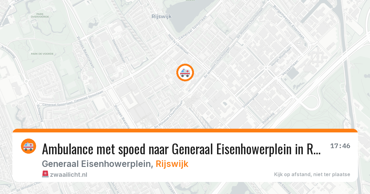 Ambulance met spoed naar Generaal Eisenhowerplein in Rijswijk — 27 jun 2026