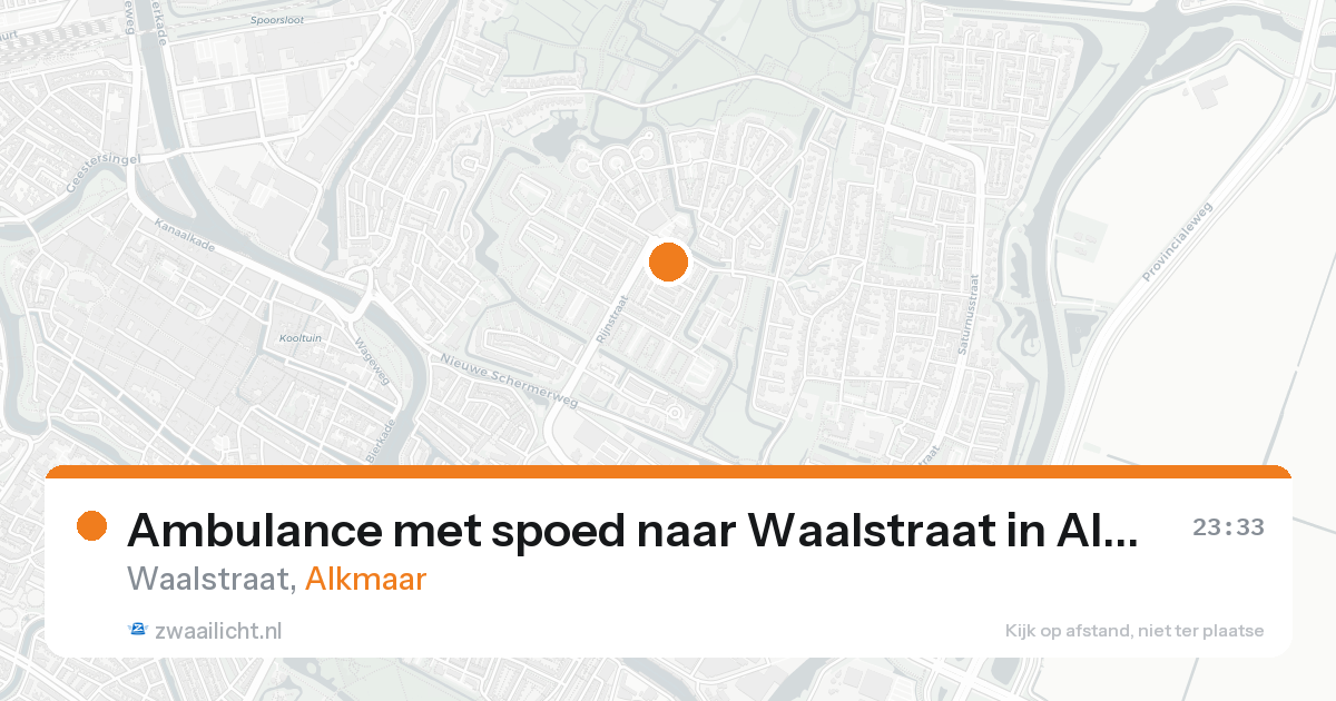Ambulance met spoed naar Waalstraat in Alkmaar — 17 aug 2026