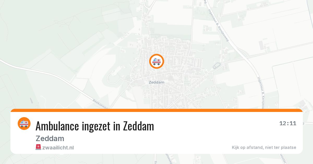 Ambulance ingezet in Zeddam — 25 jul 2026