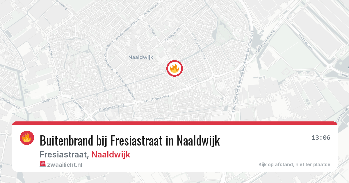 Buitenbrand bij Fresiastraat in Naaldwijk — 26 mei 2026