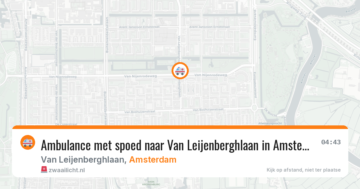 Ambulance met spoed naar Van Leijenberghlaan in Amsterdam — 3 apr 2026