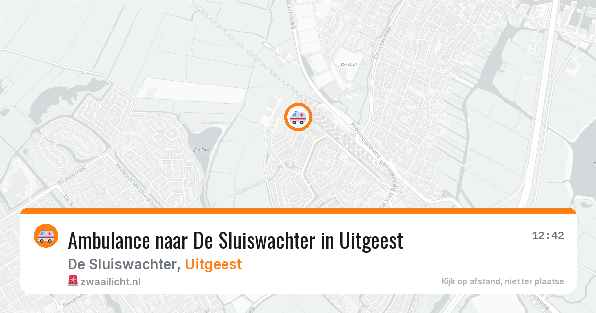Ambulance naar De Sluiswachter in Uitgeest — 11 aug 2026