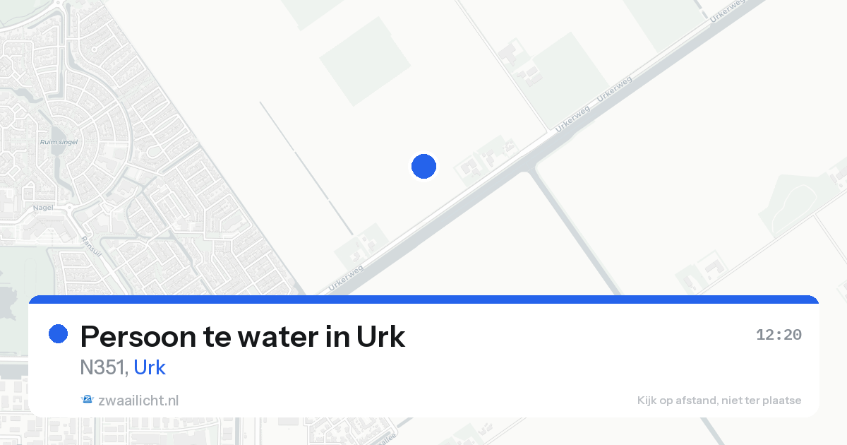 Persoon te water in Urk — 19 aug 2026