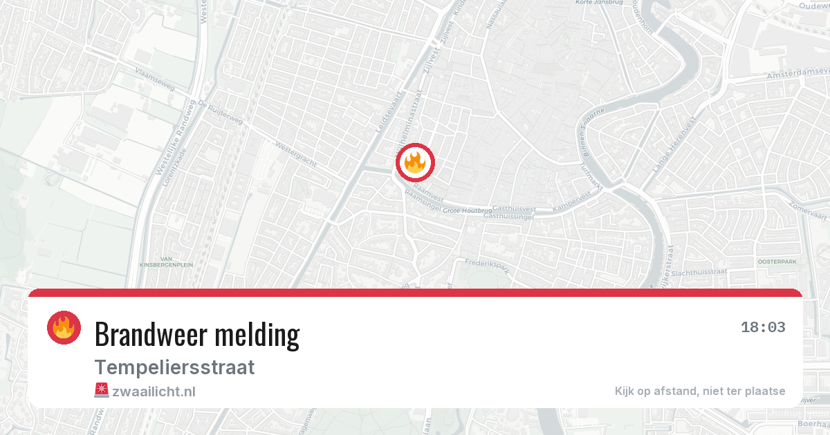 Brandweer melding — 5 mei 2026