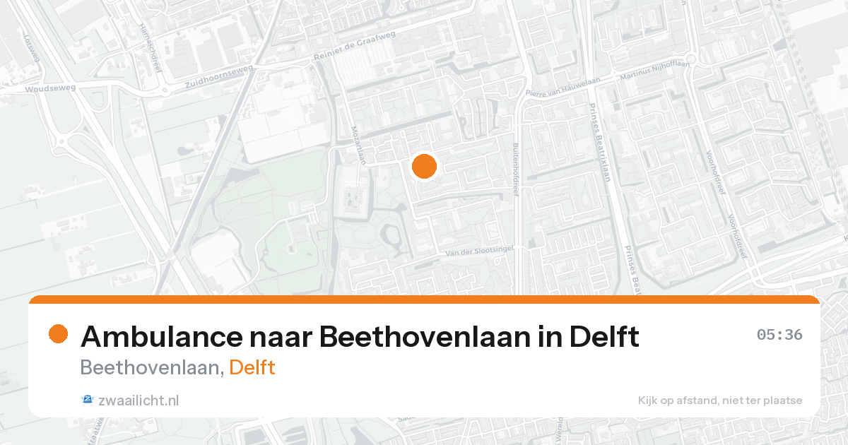 Ambulance naar Beethovenlaan in Delft — 25 aug 2026