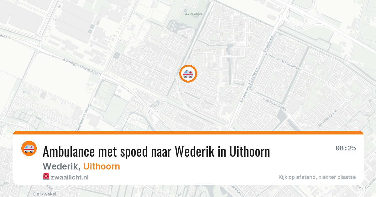 Ambulance met spoed naar Wederik in Uithoorn — 8 mei 2026