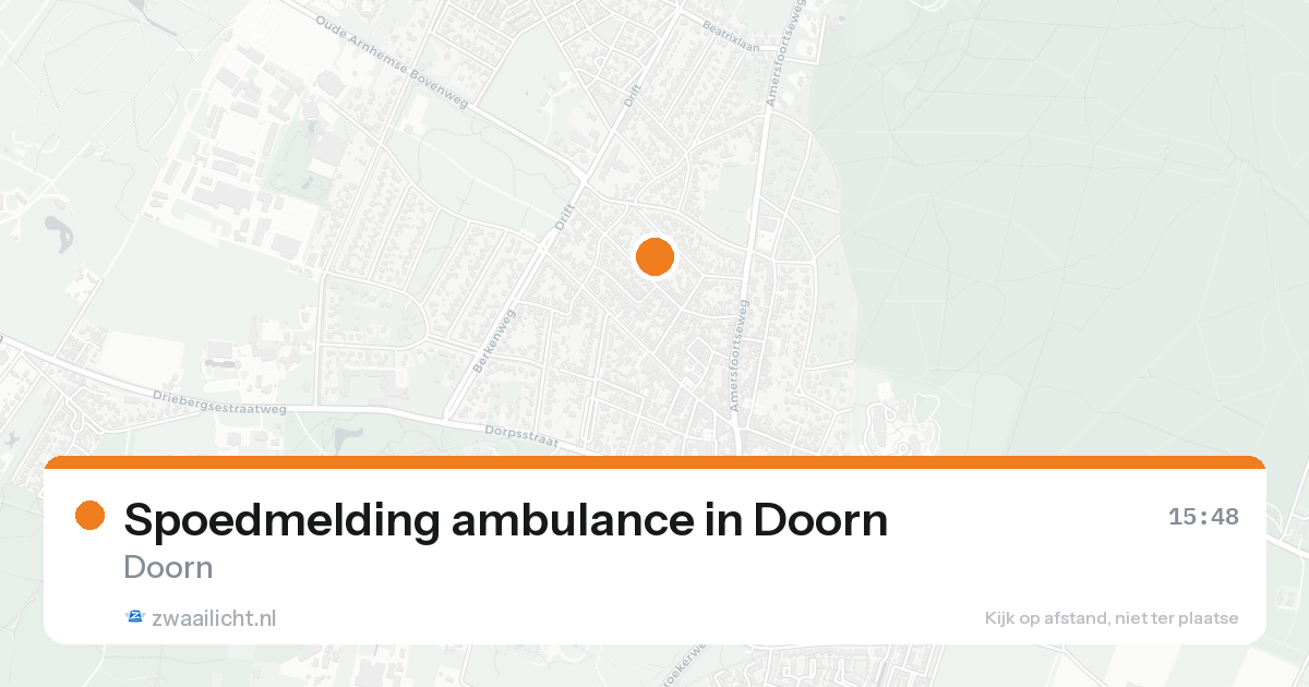 Spoedmelding ambulance in Doorn — 16 aug 2026