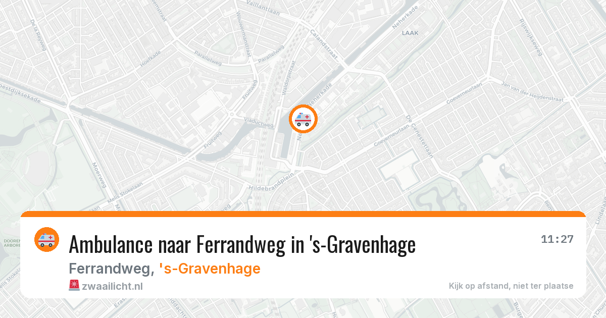 Ambulance naar Ferrandweg in 's-Gravenhage — 25 jul 2026