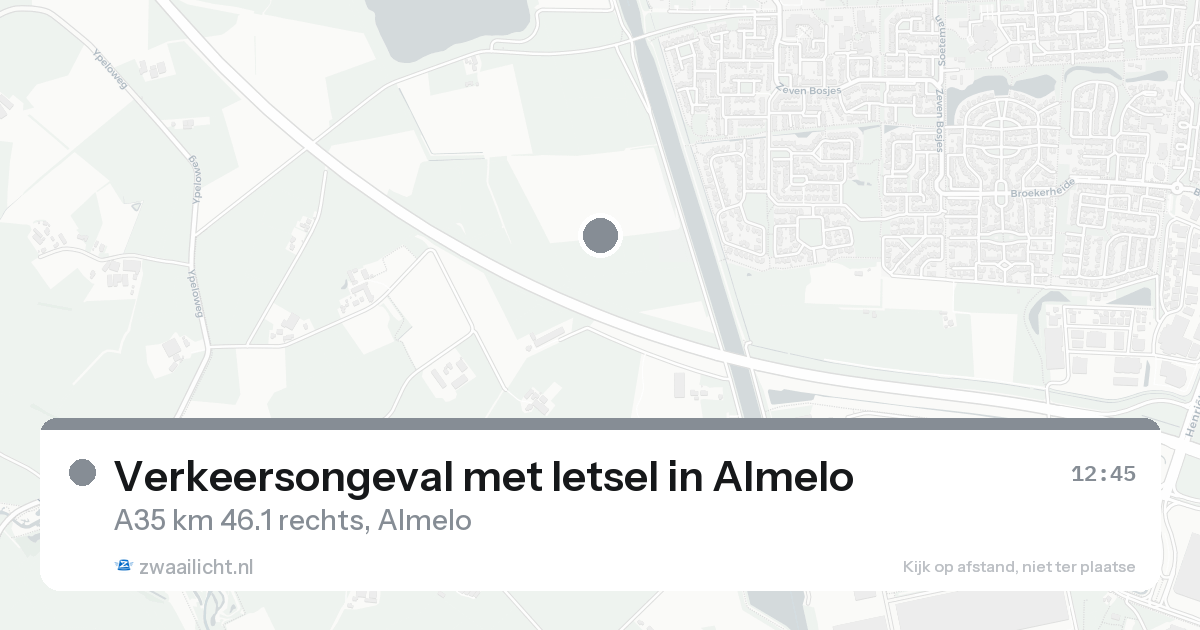 Verkeersongeval met letsel in Almelo — 23 aug 2026