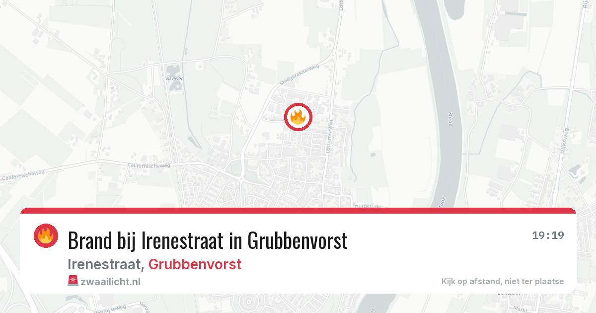 Brand bij Irenestraat in Grubbenvorst — 17 feb 2026