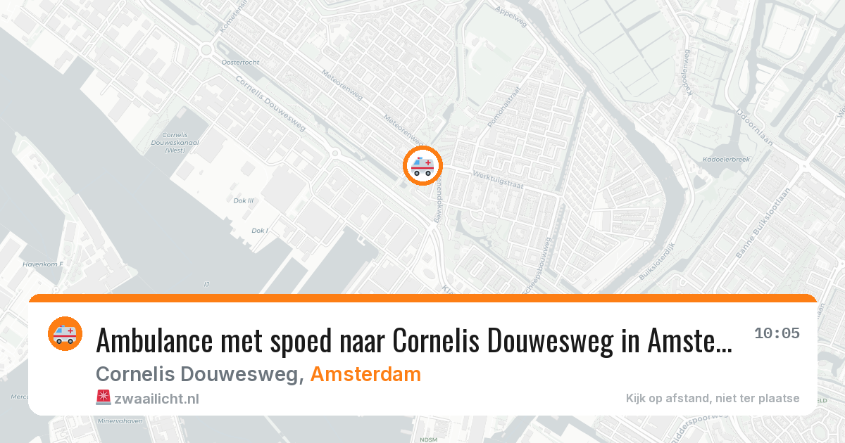 Ambulance met spoed naar Cornelis Douwesweg in Amsterdam — 5 jun 2026