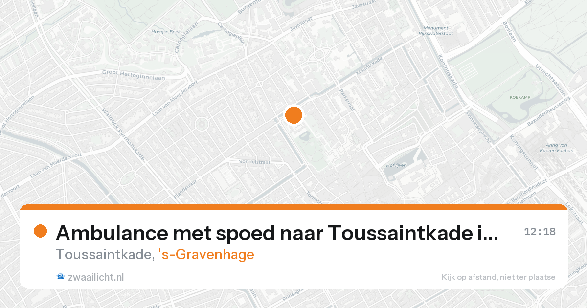 Ambulance met spoed naar Toussaintkade in 's-Gravenhage — 31 jan 2026
