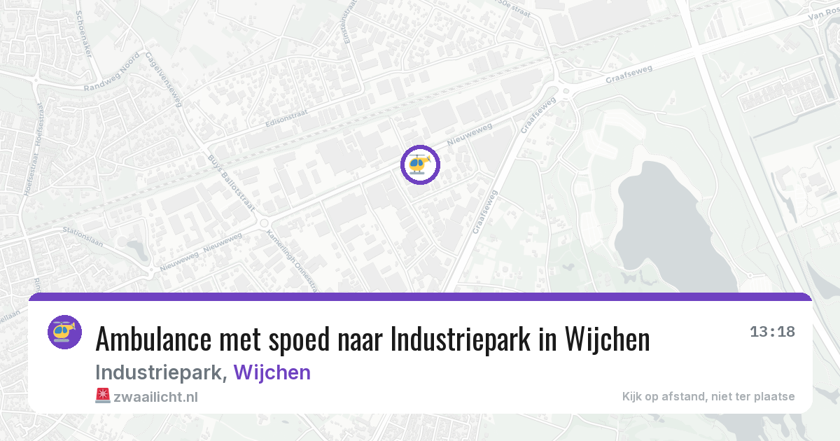 Ambulance met spoed naar Industriepark in Wijchen — 23 jun 2026