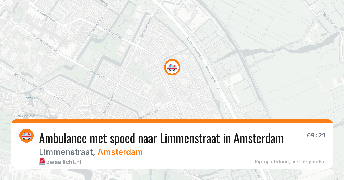 Ambulance met spoed naar Limmenstraat in Amsterdam — 22 mrt 2026