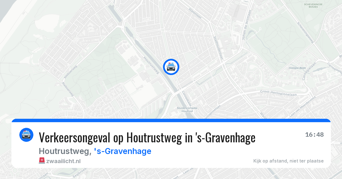 Verkeersongeval op Houtrustweg in 's-Gravenhage — 30 jun 2026