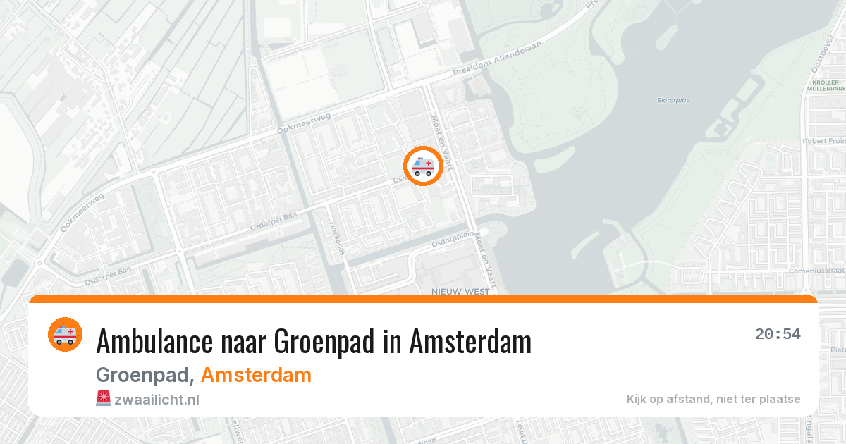Ambulance naar Groenpad in Amsterdam — 13 jun 2026