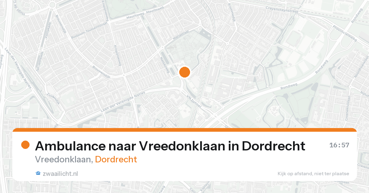 Ambulance naar Vreedonklaan in Dordrecht — 23 mrt 2026